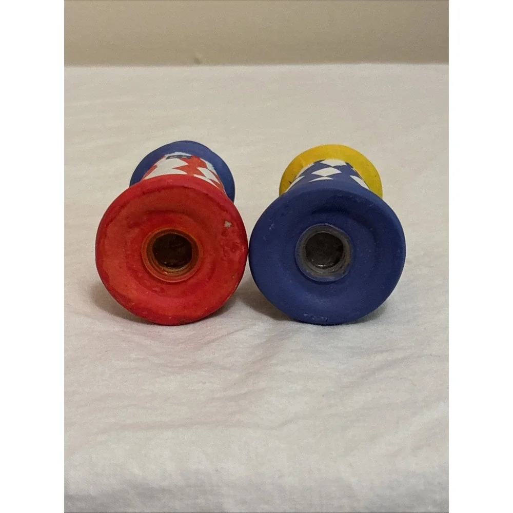 Lighthouse Salt and Pepper Shakers Set Ceramic Nautical Harlequin Decor 3.5in